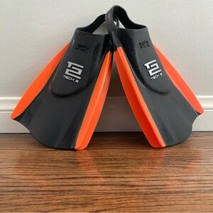 Hydro Tech 2 Swim and Bodyboarding Fins - Size 6-7 Black and Orange